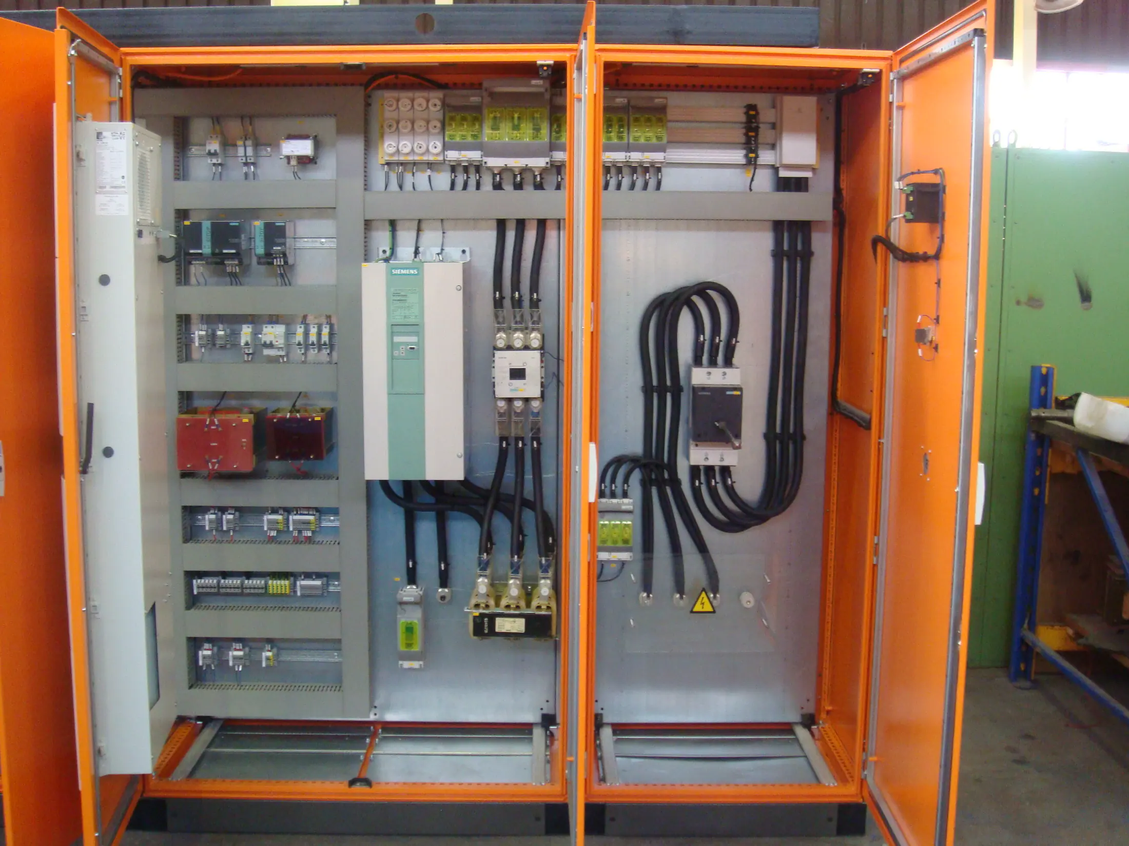 Organized modern industrial electrical cabinet