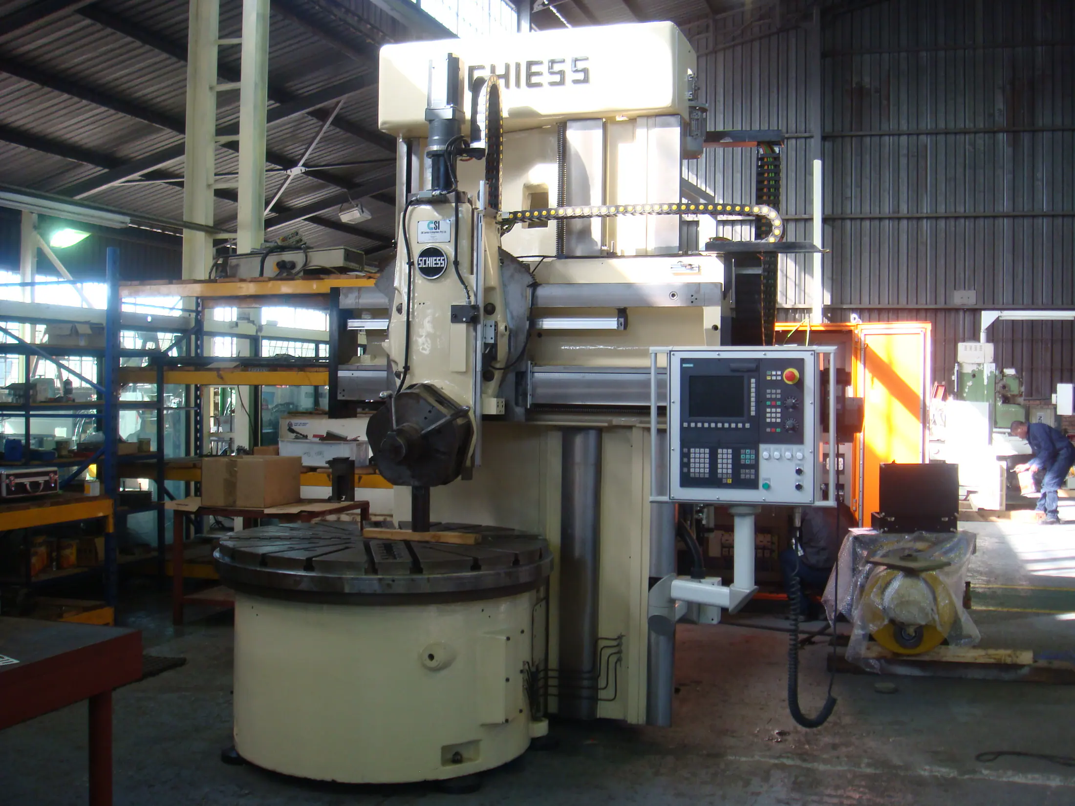 The Schiess vertical machine shown in a later modernized condition